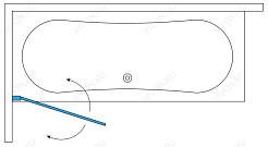Aessel  Шторка на ванну Aessel Румба (L) серебристый профиль – фотография-2